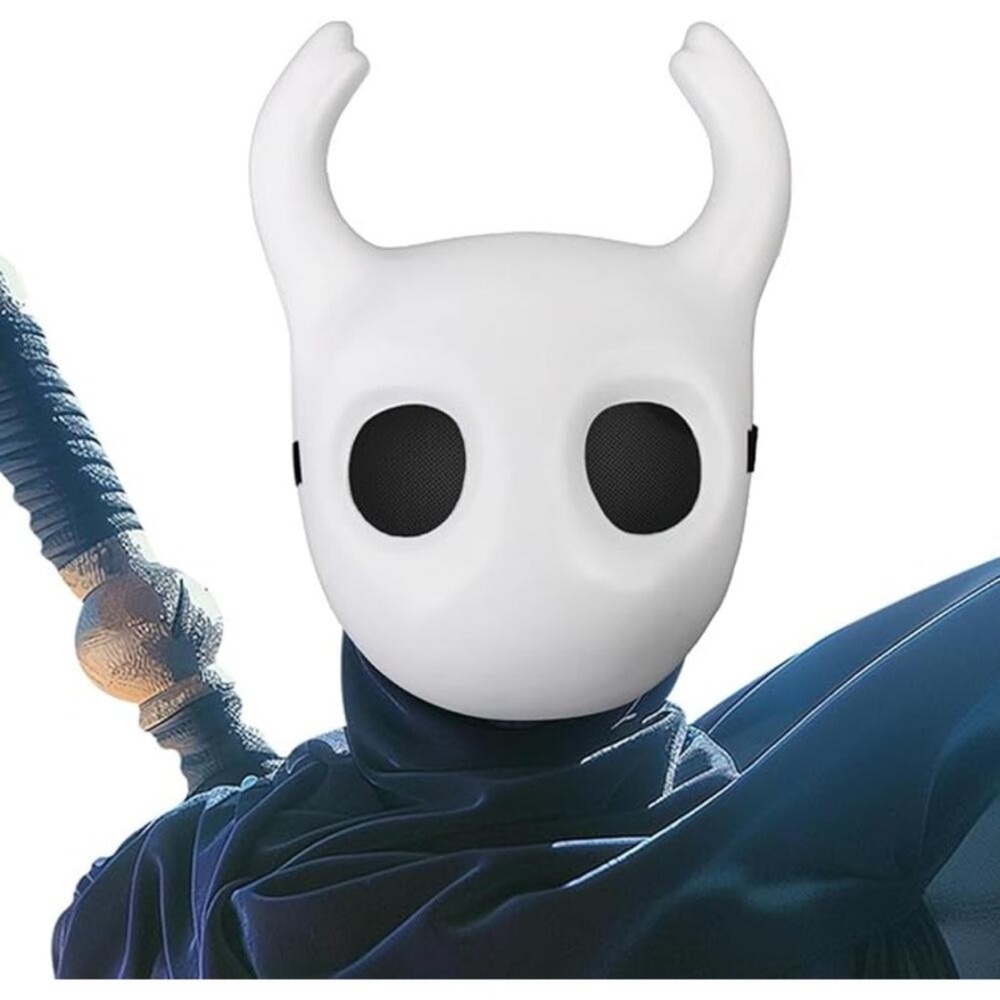 White Knight Cosplay Mask Full Head PVC Costume Accessory for Halloween Party